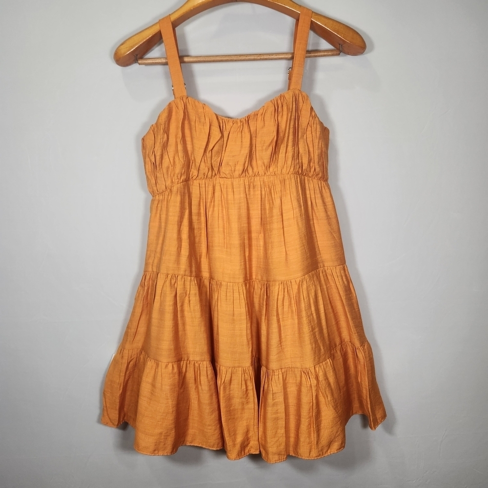 NWT Express Mustard Color Mini Dress - Picture 2 of 12